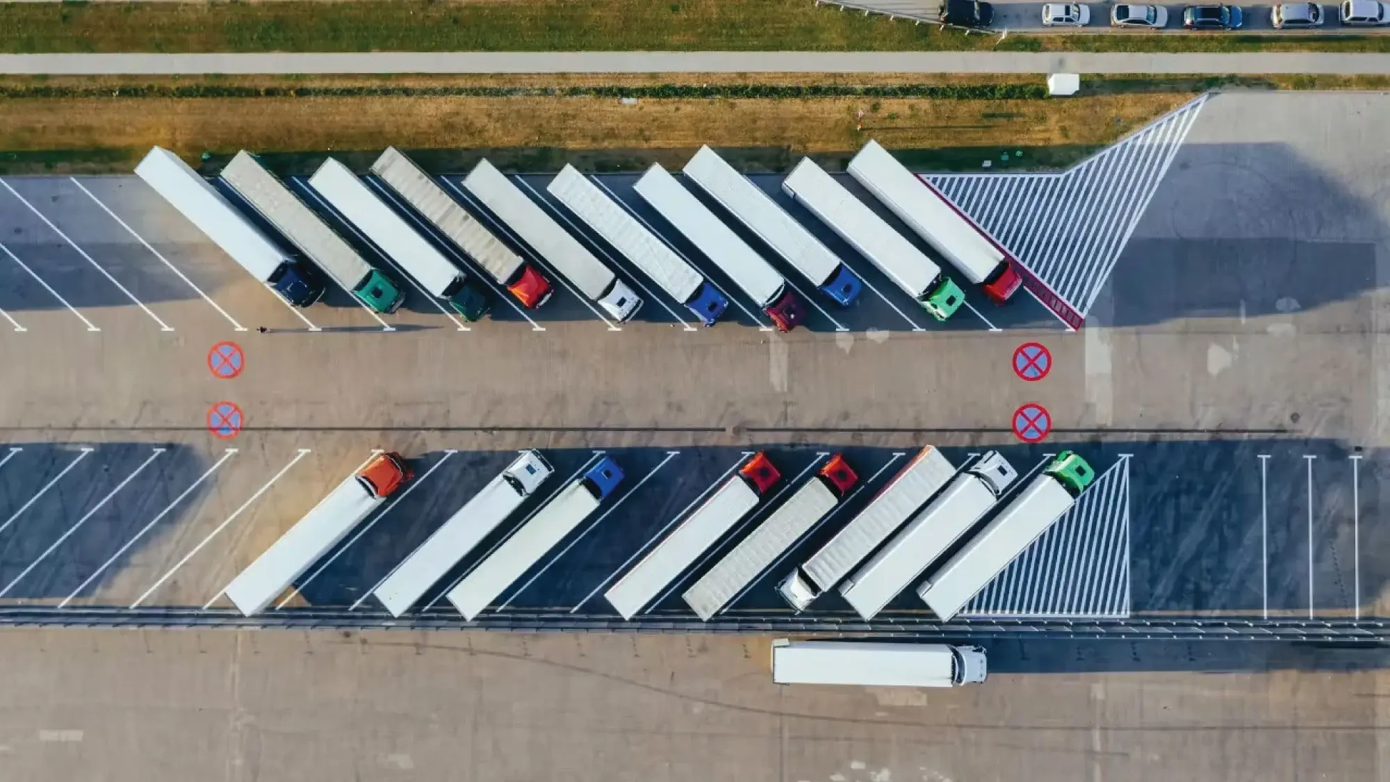 Aerial Truck Logistics Hub
