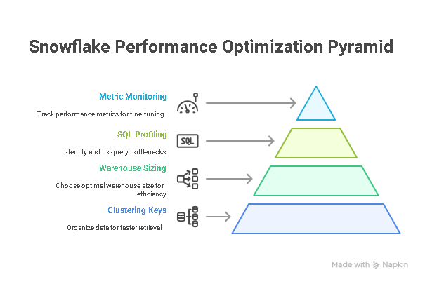 Snowflake Performance Optimization Pyramid.