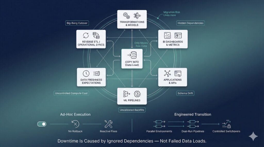 Why Snowflake Migrations Fail — And Where Downtime Really Comes From