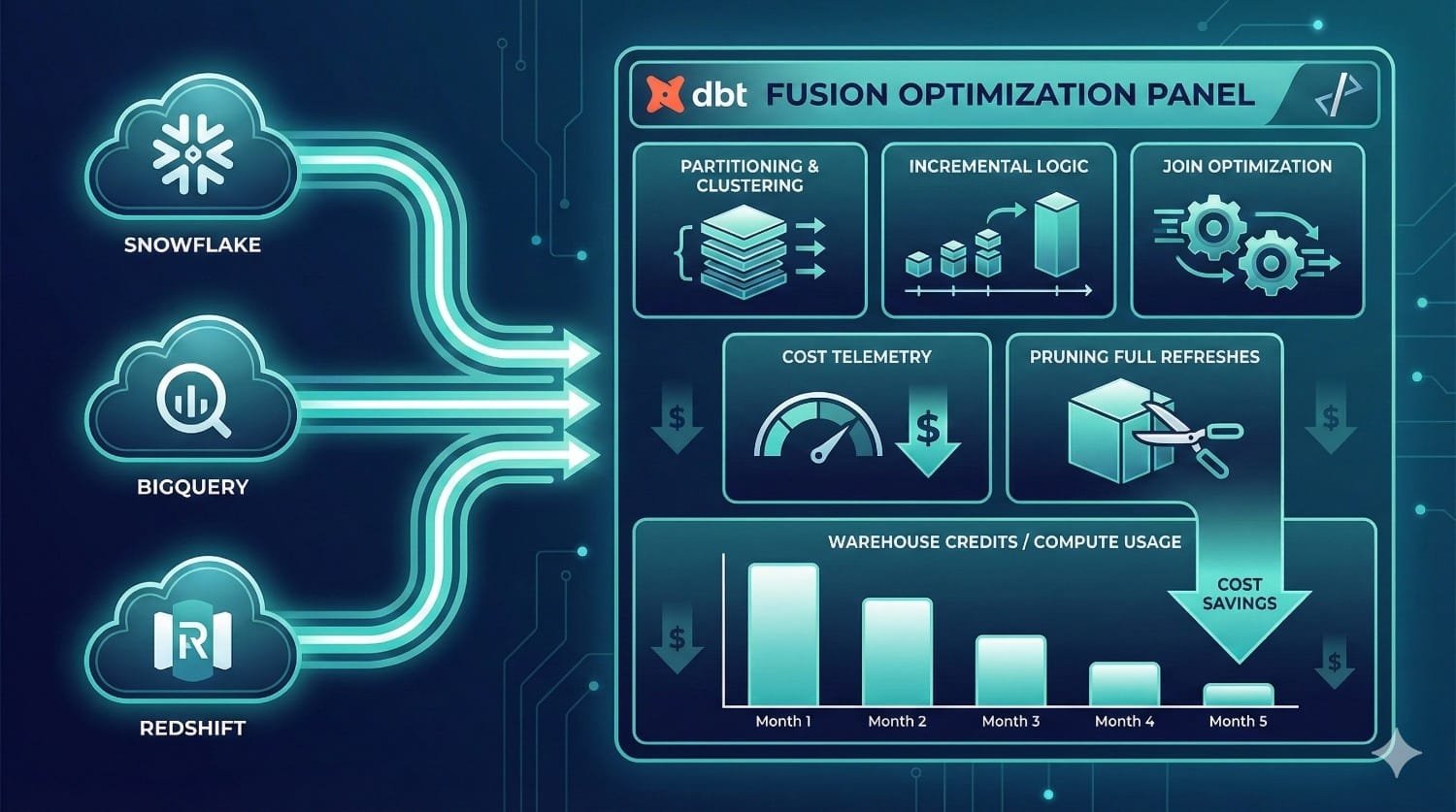 Warehouse Cost Optimization (Snowflake, BigQuery, Redshift)