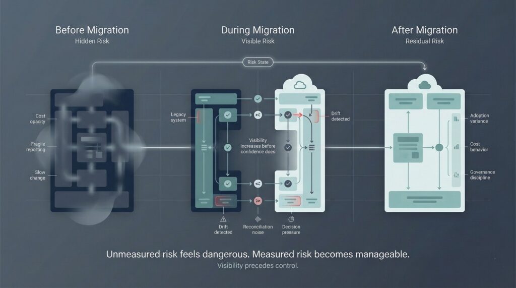 Measuring Risk Before, During, and After Migration
