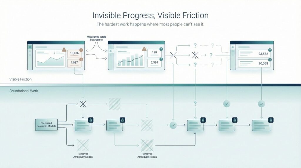 Invisible Progress, Visible Friction
