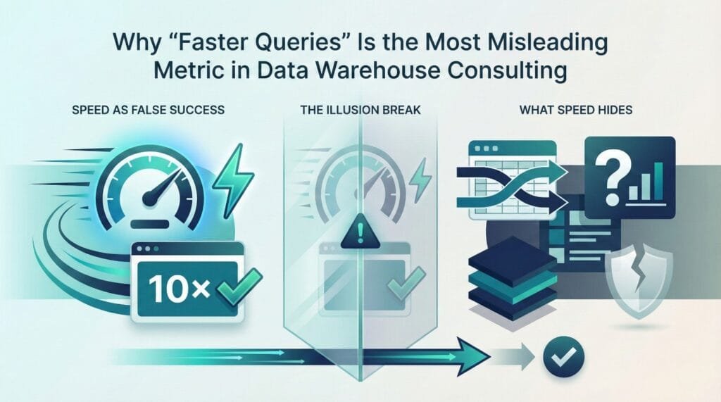 Why “Faster Queries” Is the Most Misleading Metric in Data Warehouse Consulting