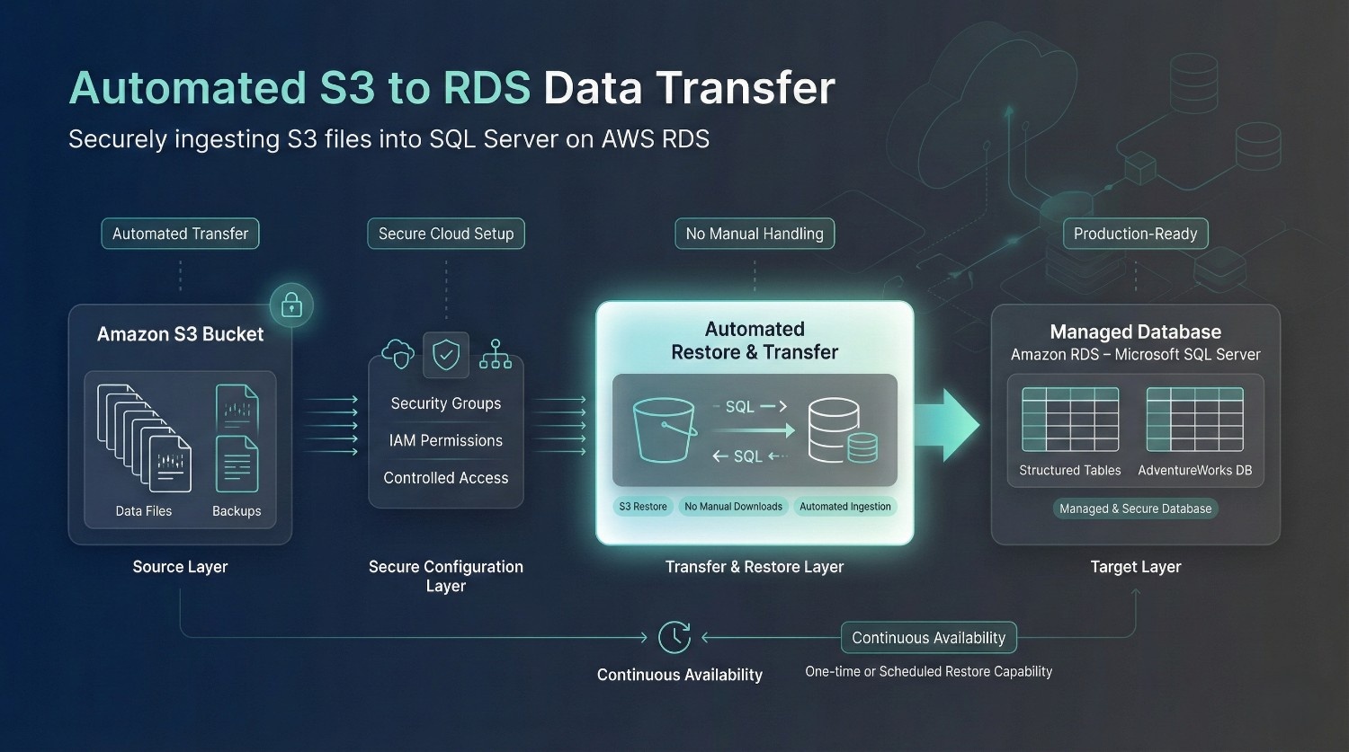 Restoring a bak file from S3 to SQL Server in RDS
