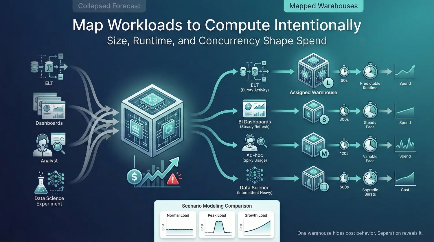 Step 2: Map Workloads to Virtual Warehouses