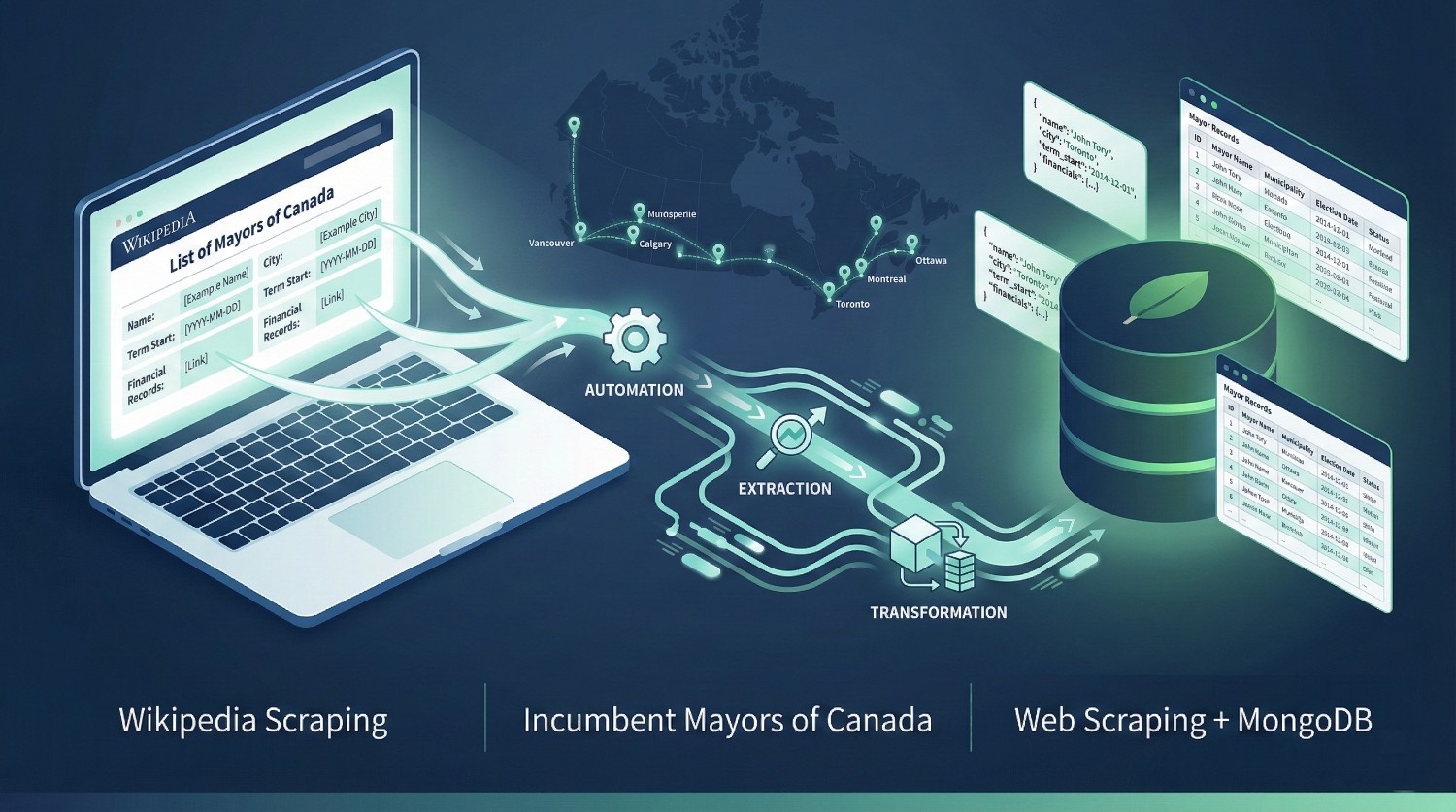 Wikipedia Scraping (Mayors of Canada)